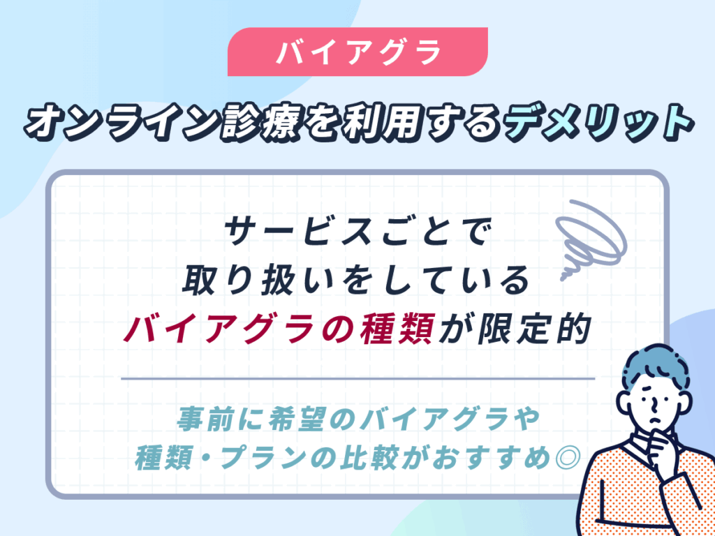 バイアグラ通販の種類が限られている