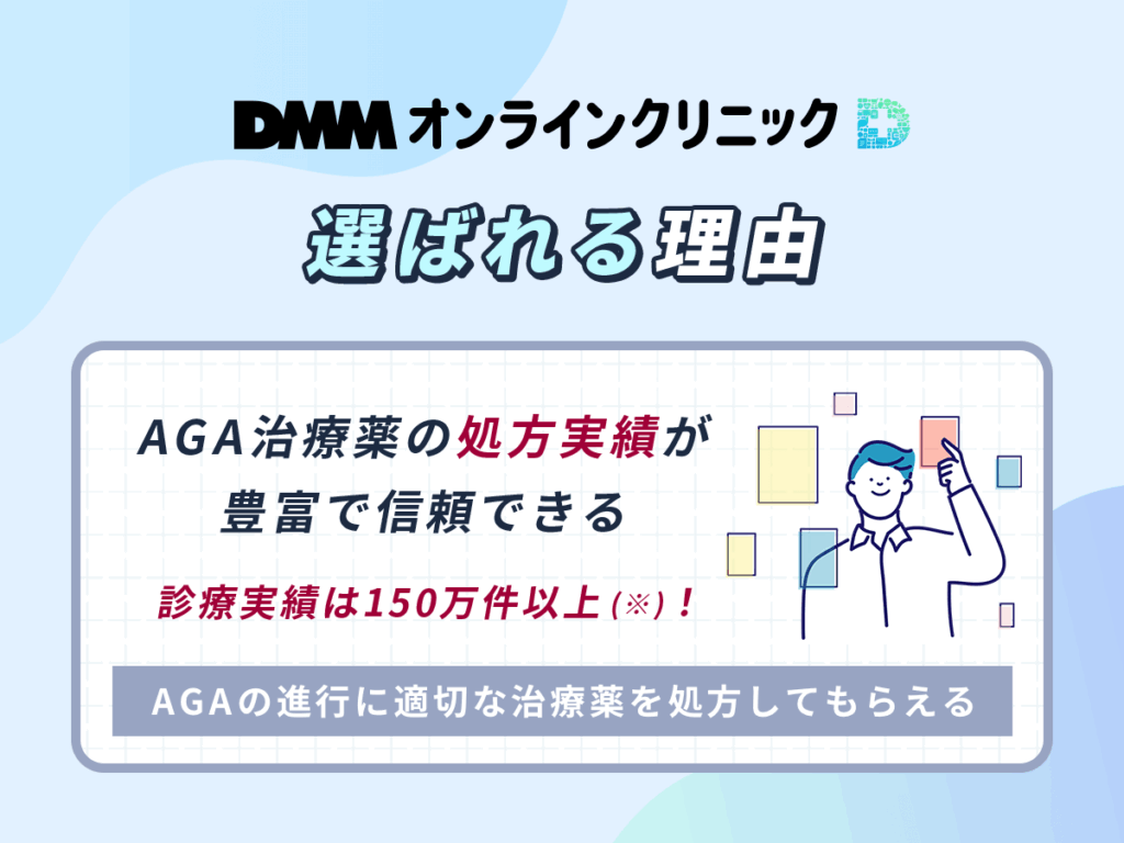 AGA治療薬の処方実績が豊富で信頼できる