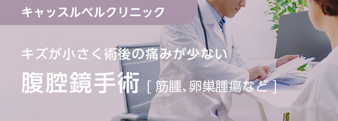 キズが小さく術後の痛みが少ない 腹腔鏡手術 ［筋腫、卵巣腫瘍 など］