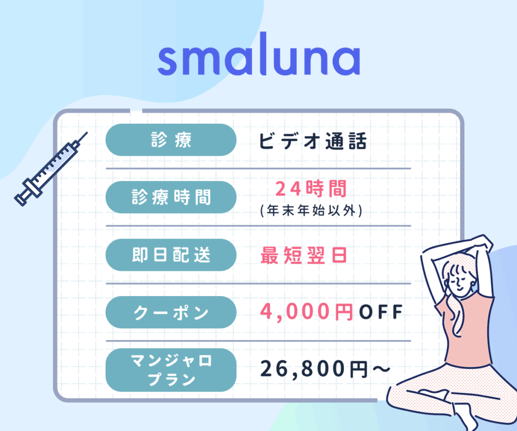 【スマルナ】マンジャロ2.5mgが4,000円OFFクーポンコード配布