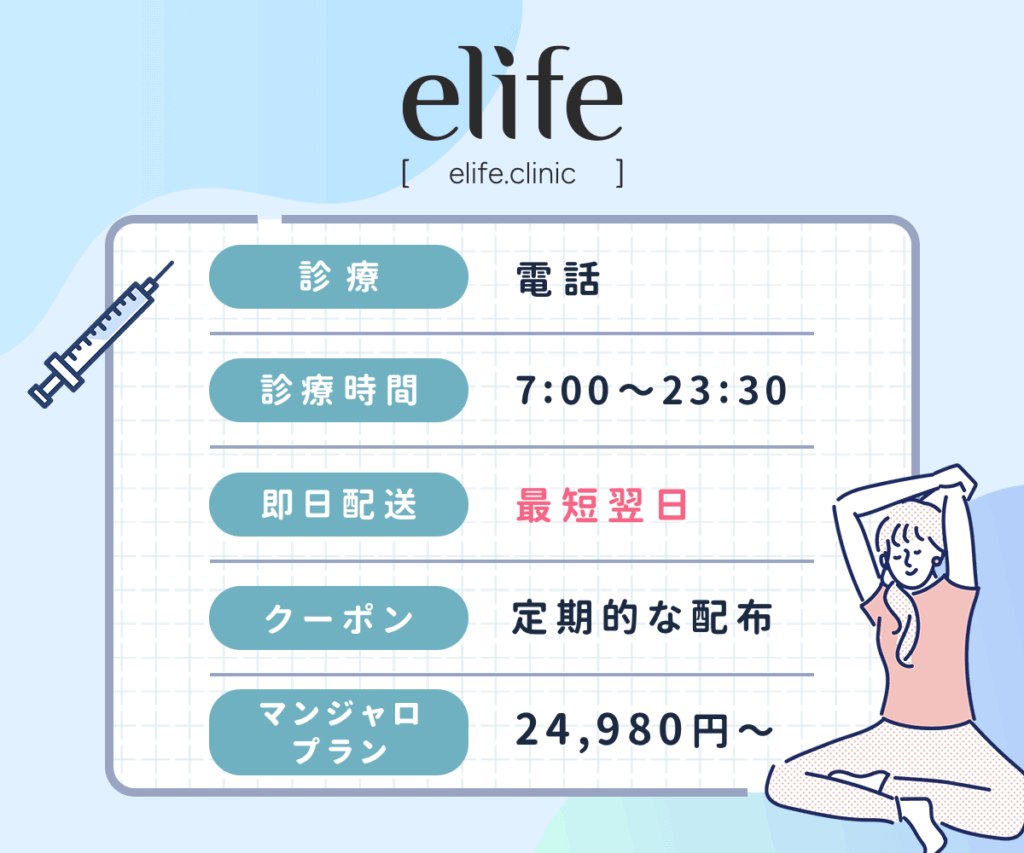 【イーライフ】マンジャロ2.5mgが安いプランが揃っている