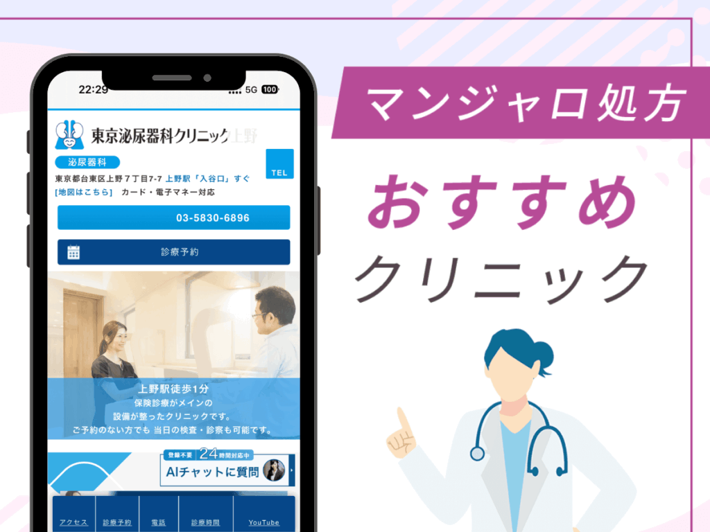 上野の対面診療クリニック:東京泌尿器科クリニック上野